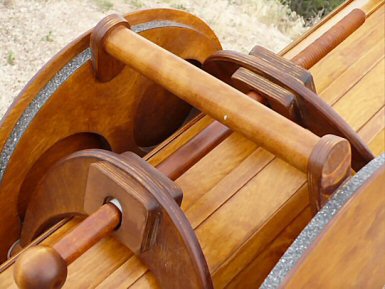 Wooden Telescope closeup detail top