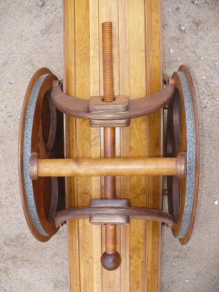 Wooden telescope tube clamp top view.JPG